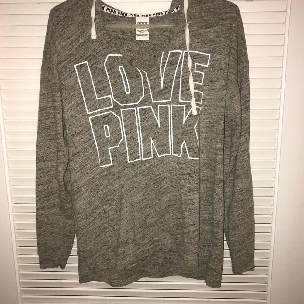 Gray PINK hoodie